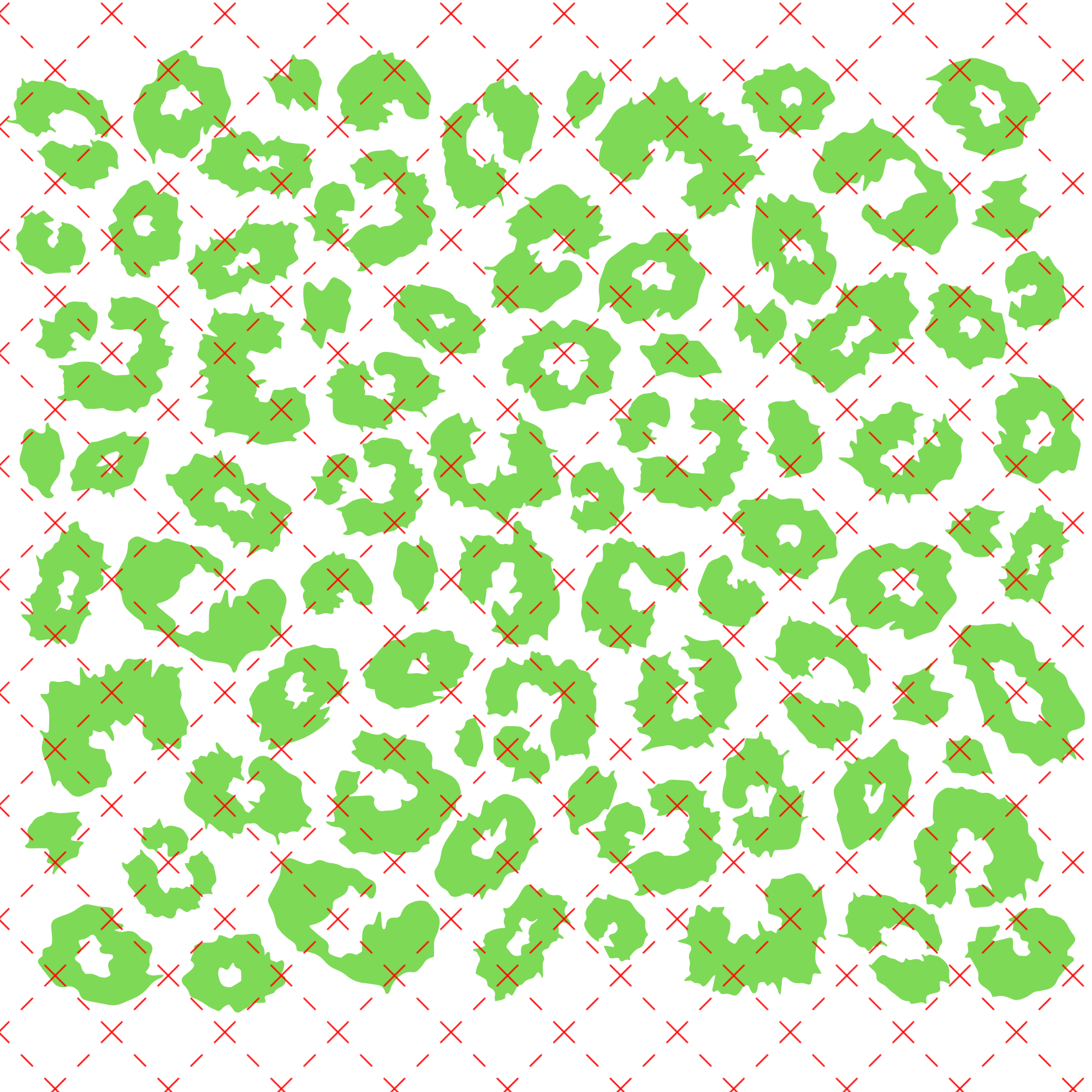 10x10 - 59 Jagged Leopard GREEN Big Sheet - 216 Tumblers