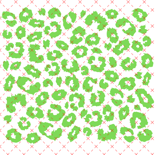 10x10 - 59 Jagged Leopard GREEN Big Sheet - 216 Tumblers