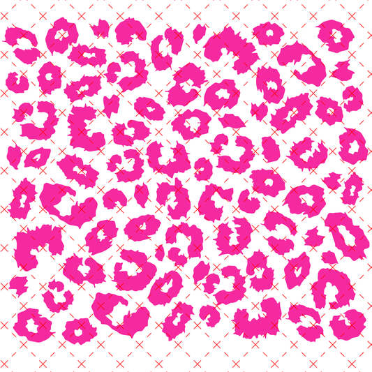 10x10 - 60 Jagged Leopard PINK Big Sheet - 216 Tumblers