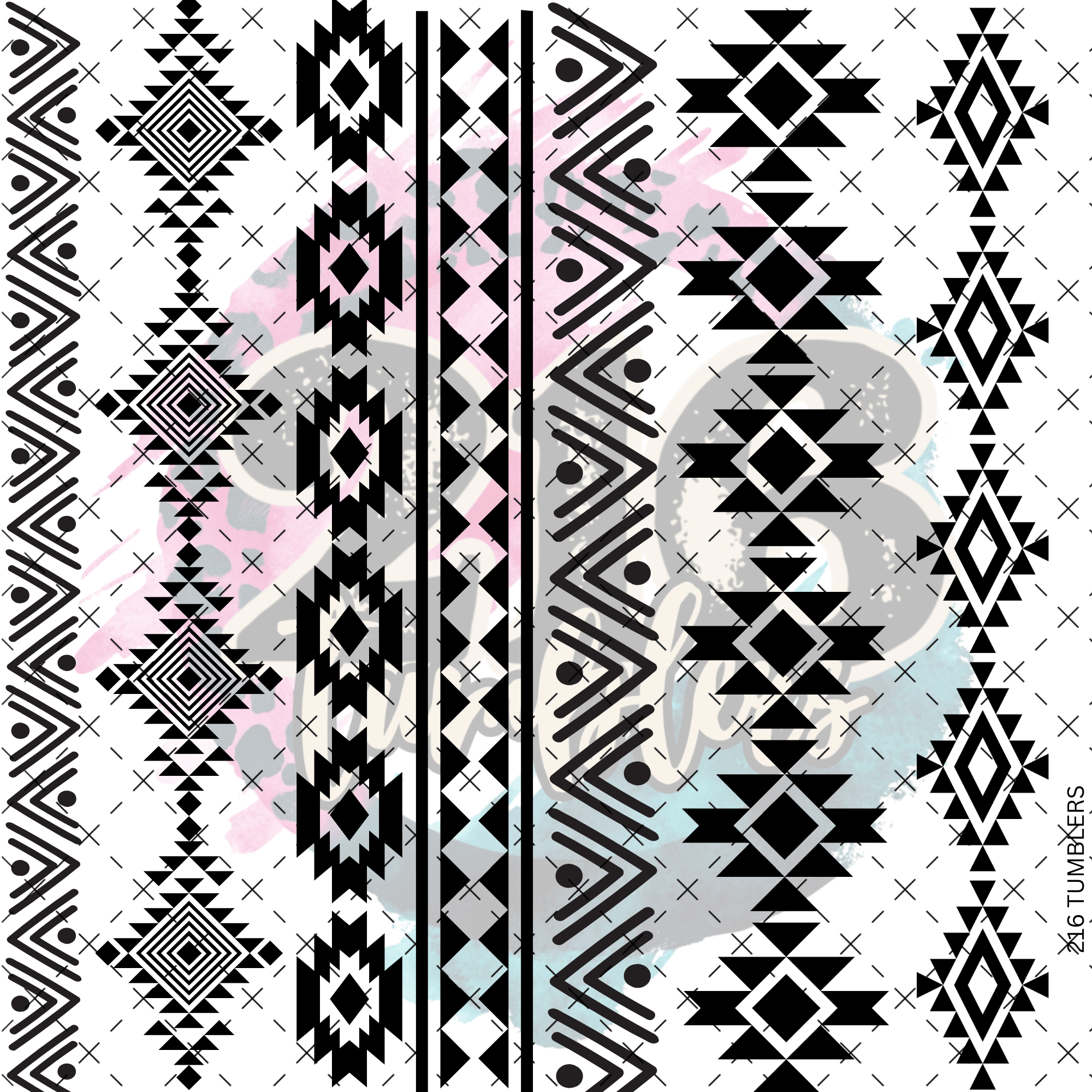 10X10- 75 WESTERN OUTLINES – 216 Tumblers