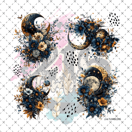 10X10 - 92 LEOPARD MOON - 216 Tumblers