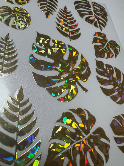 10X10 - DIAMOND CUT MONSTERA GOLD - 216 Tumblers