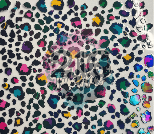 10X10 - HOLOGRAPHIC NEON LEOPARD - 216 Tumblers