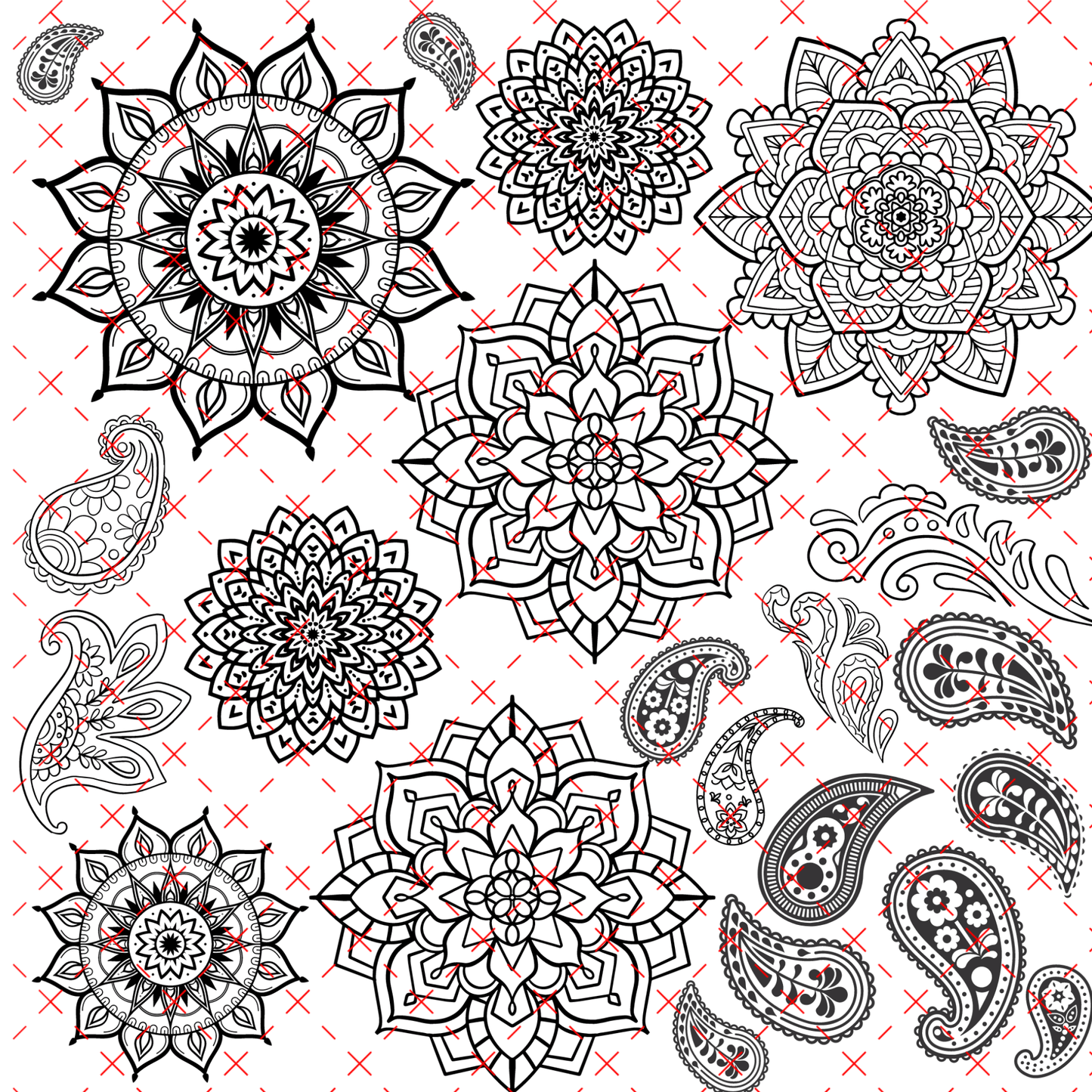 10X10 OUTLINES 12 MANDALA - 216 Tumblers