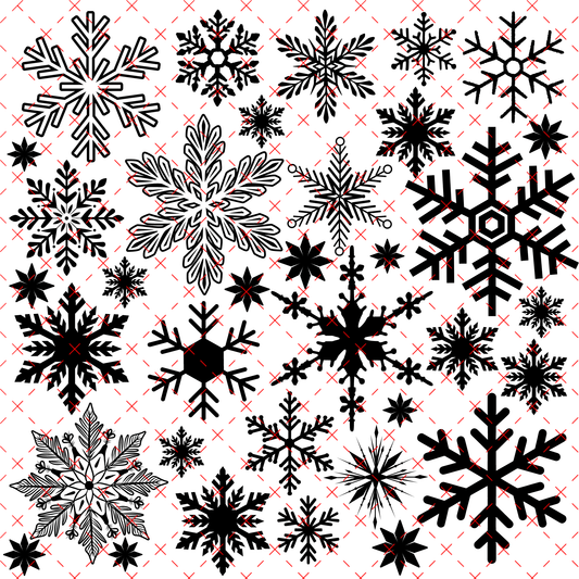 10X10 OUTLINES 13 SNOWFLAKES - 216 Tumblers