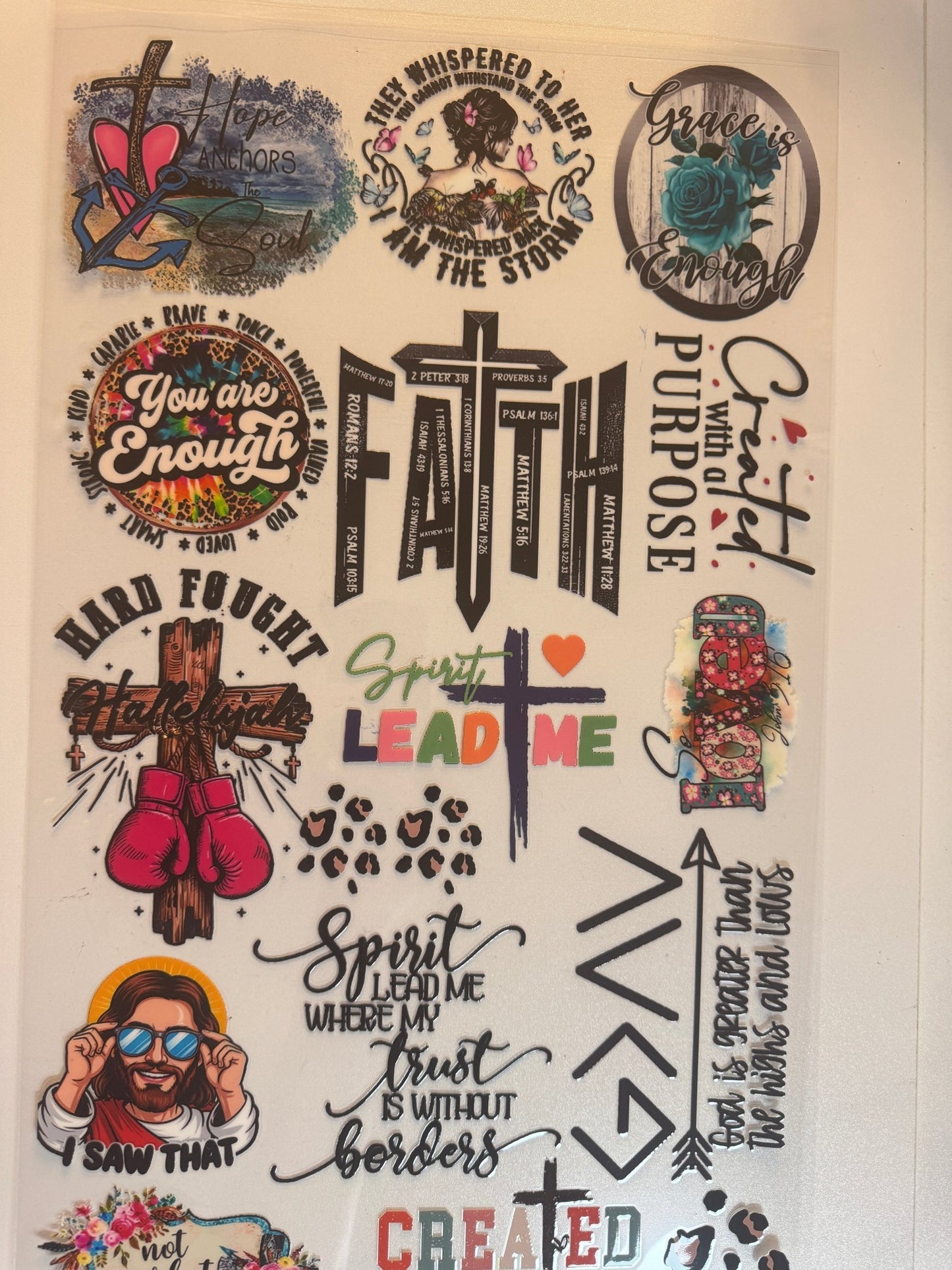 10x24 THEME SHEET - INSPIRATIONAL - 216 Tumblers