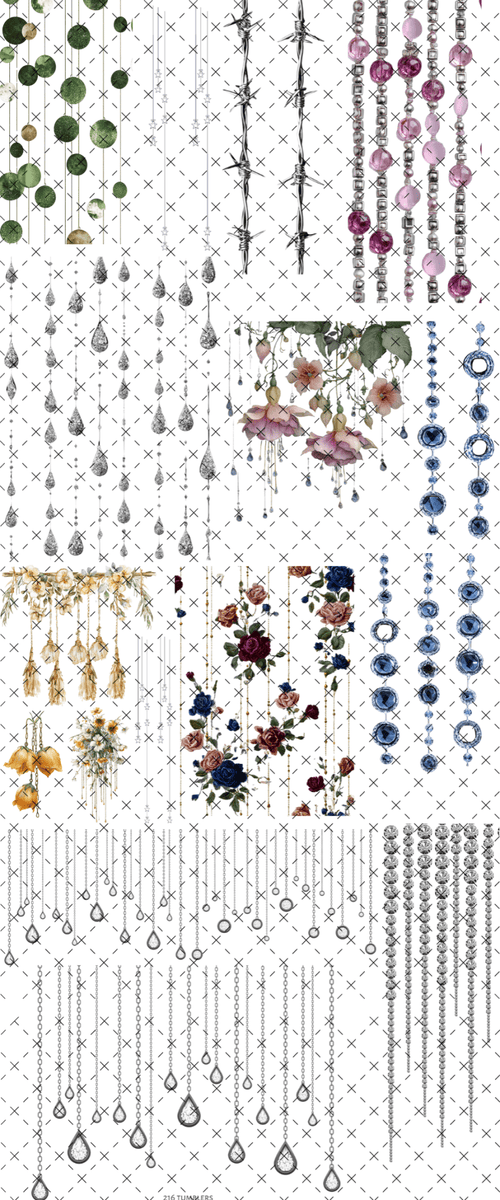 10x24 THEME SHEET - ULTIMATE DANGLES - 216 Tumblers