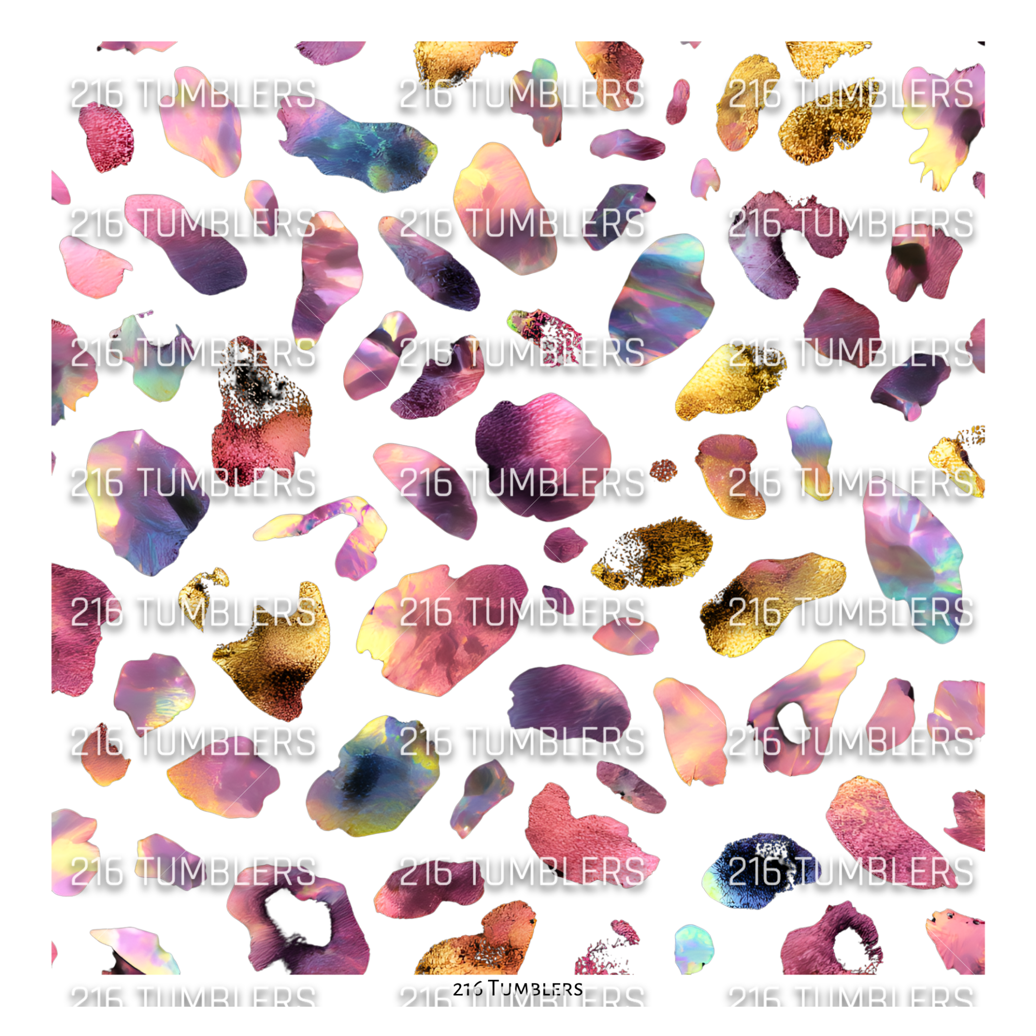 1107 KGD BLOTCHED LEOPARD (matching holo) - 216 Tumblers