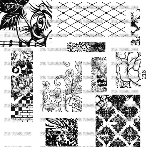 1110 MIXED MEDIA OUTLINES - UVDTF - 216 Tumblers