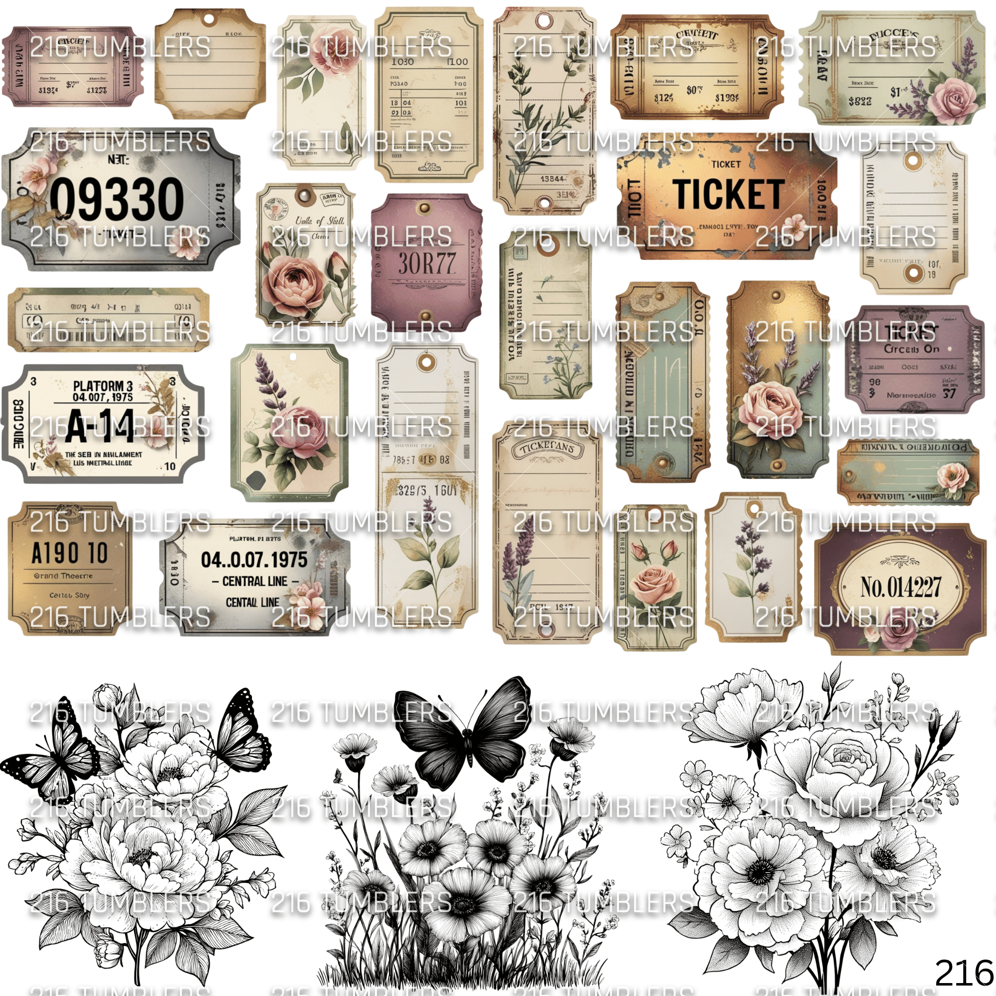 1120 TICKET TO PARADISE - 216 Tumblers