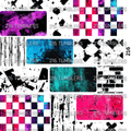 1139 MIXED MEDIA GRUNGE CHECKER - UVDTF - 216 Tumblers