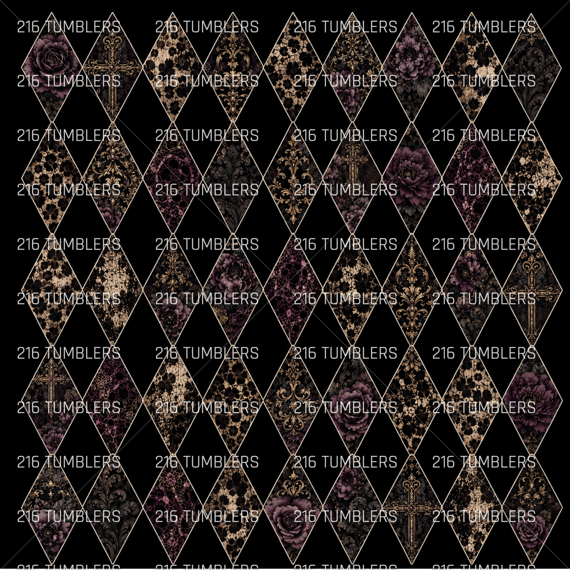 1147 DARK LEOPARD DESIGNED ARGYLE (ON GREY BLANKET) - 216 Tumblers