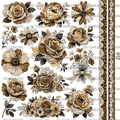 1154 BURLAP / LEOPARD / ROSES / LACE - 216 Tumblers