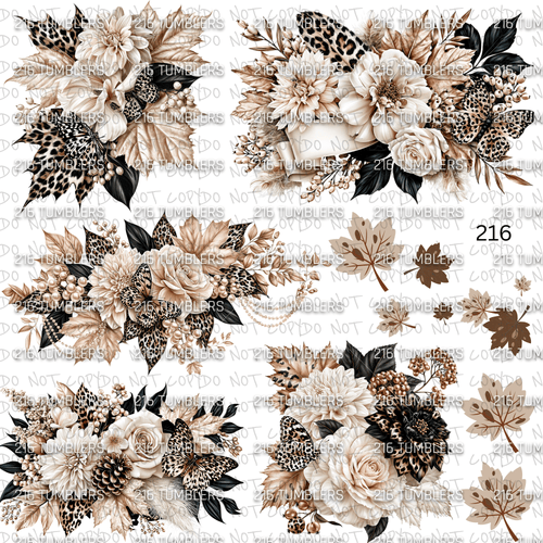 1156 SOFT FLORALS - 216 Tumblers