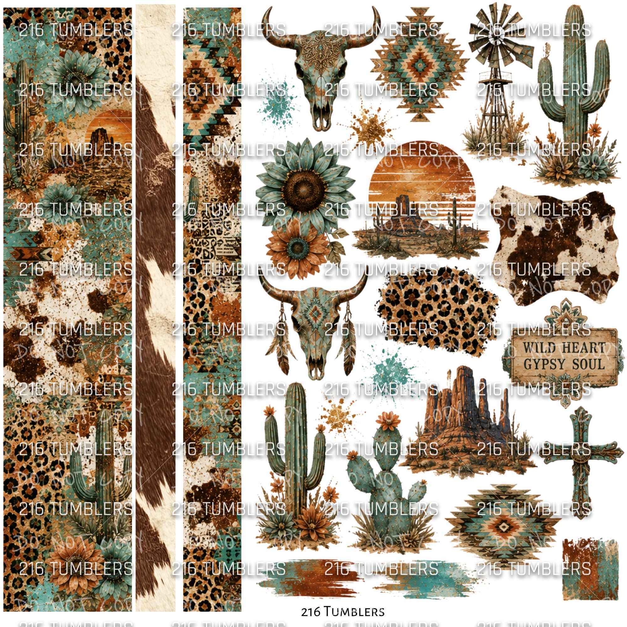 1175 WESTERN ELEMENTS - 216 Tumblers