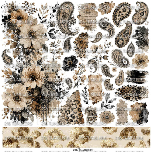 1176 PAISLEY - 216 Tumblers