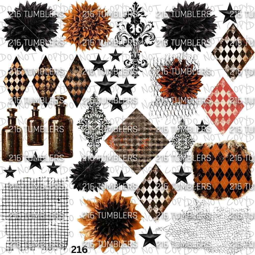 1187 HALLOW SHEET - 216 Tumblers