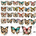 1198 VINTAGE BUTTERFLIES - 216 Tumblers