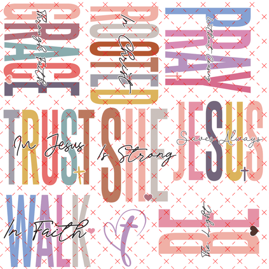 10X10-41 FAITH WORDS