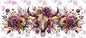 16OZ BULL SKULL W/FLOWERS