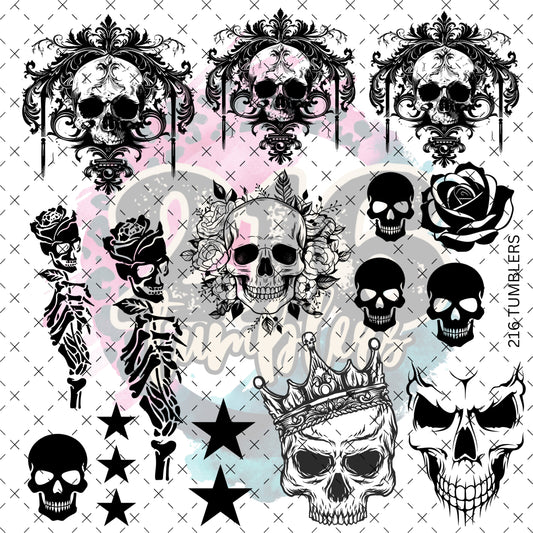10X10- 120 Skull Outline