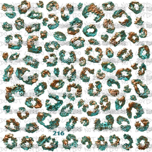 1217 TEXTURED LOOK WESTERN LEOPARD SPOTS - 216 Tumblers