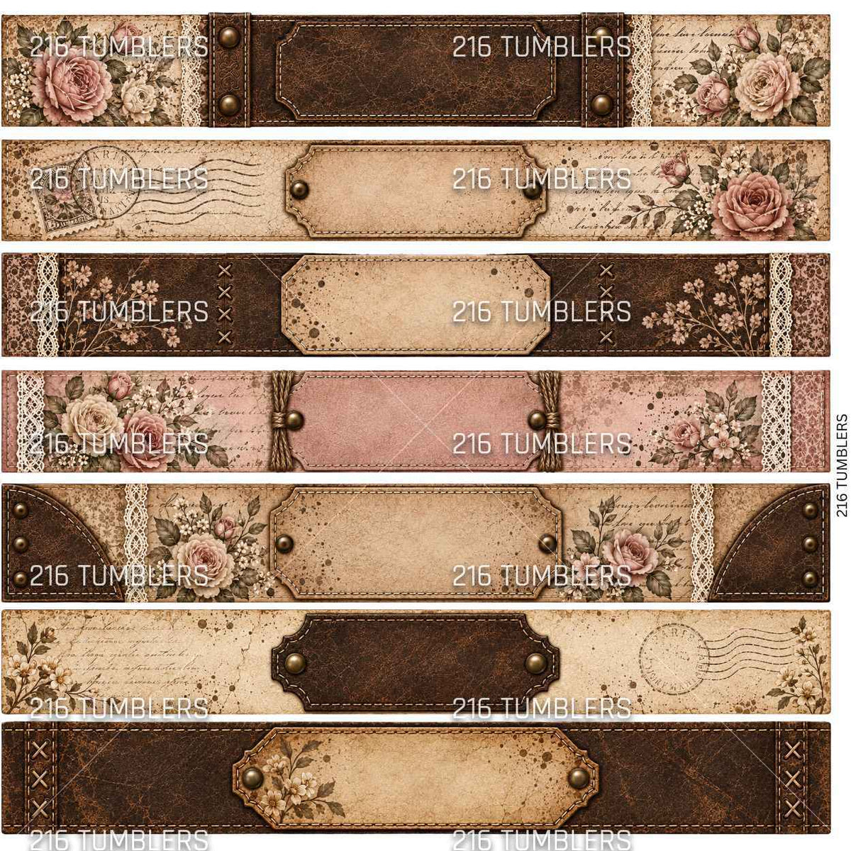 1242 VINTAGE BANDS - 216 Tumblers