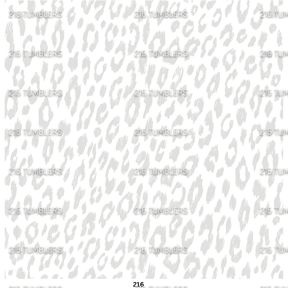 1274 OFF WHITE / GREY ISH LEOPARD STROKES - 216 Tumblers