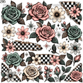 1286 CHECKER / FLORALS - 216 Tumblers