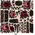 1288 FLORAL CHECKER PATCH STRIPES - 216 Tumblers