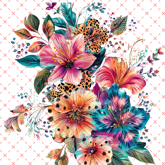 10X10 -52  TUMBLER FLORAL WRAP