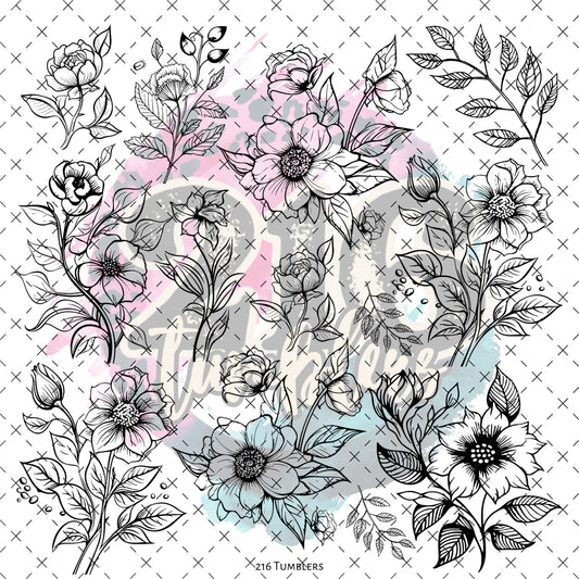 10X10- 131 Spring Garden Outline