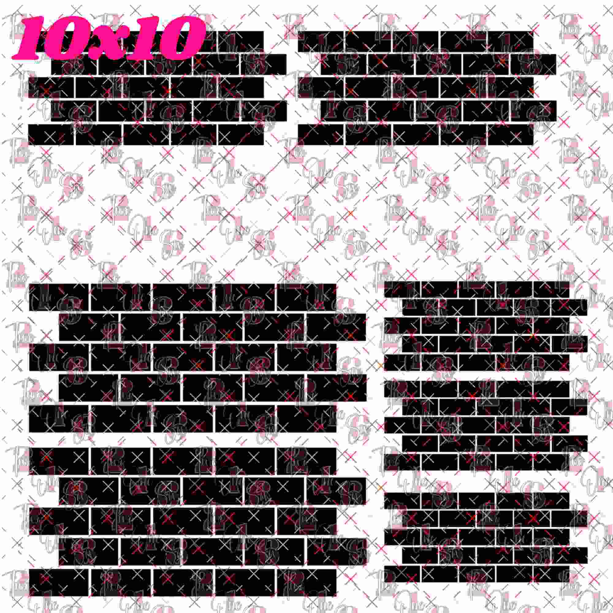10X10- 171 BRICK HOUSE W/WHITE INK