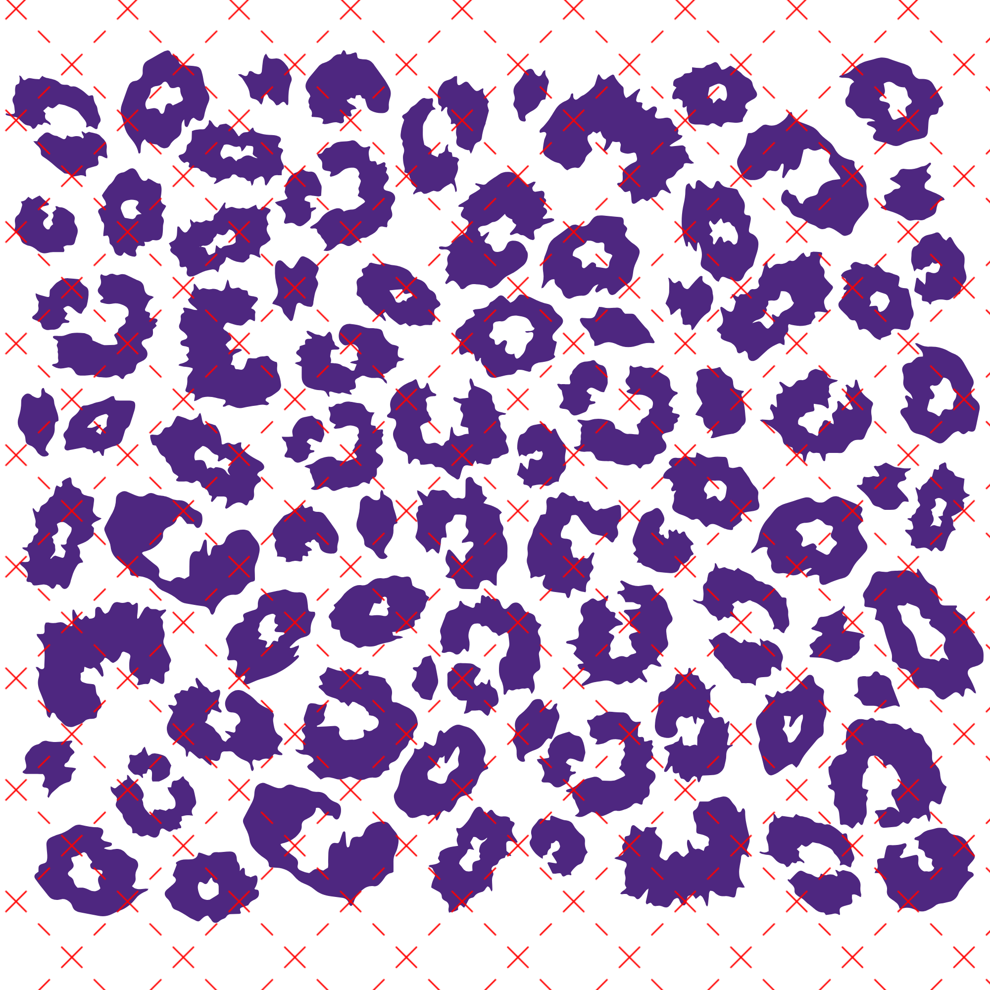 #10x10-57 Jagged Leopard PURPLE Big Sheet