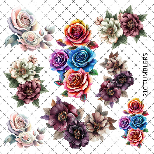 10X10- 154 RANDOM FLOWERS