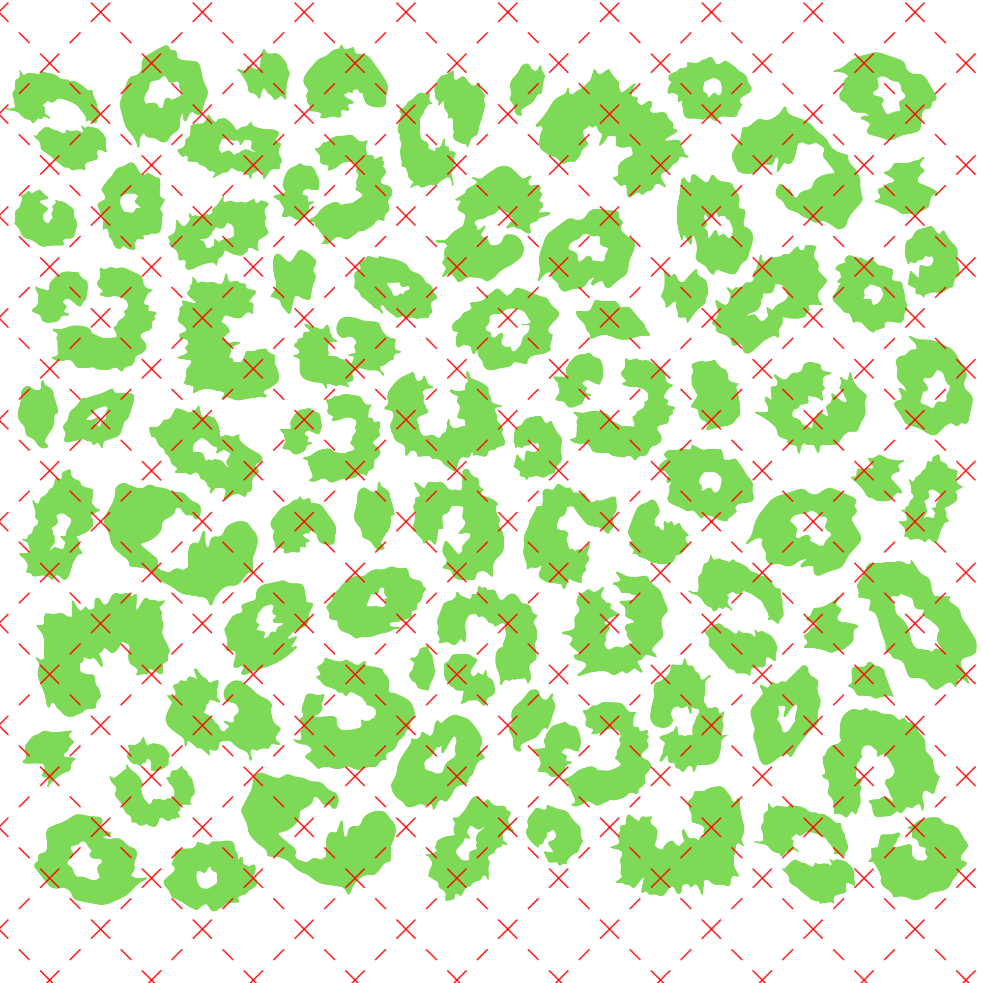 #10x10- 59 Jagged Leopard GREEN Big Sheet