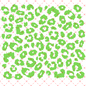 #10x10- 59 Jagged Leopard GREEN Big Sheet