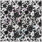 10X10- 162 BLACK AND WHITE TOOLED FLOWERS