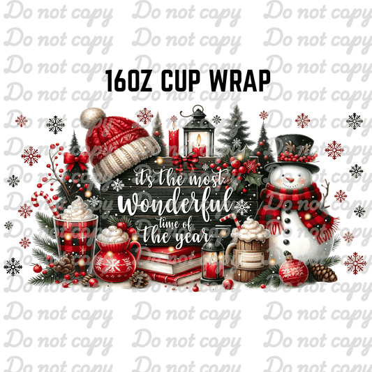 16OZ CHRISTMAS WRAP 3 - 216 Tumblers