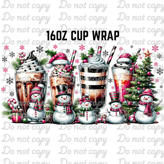 16OZ CHRISTMAS WRAP 4 - 216 Tumblers