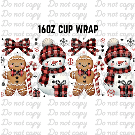 16OZ CHRISTMAS WRAP 6 - 216 Tumblers