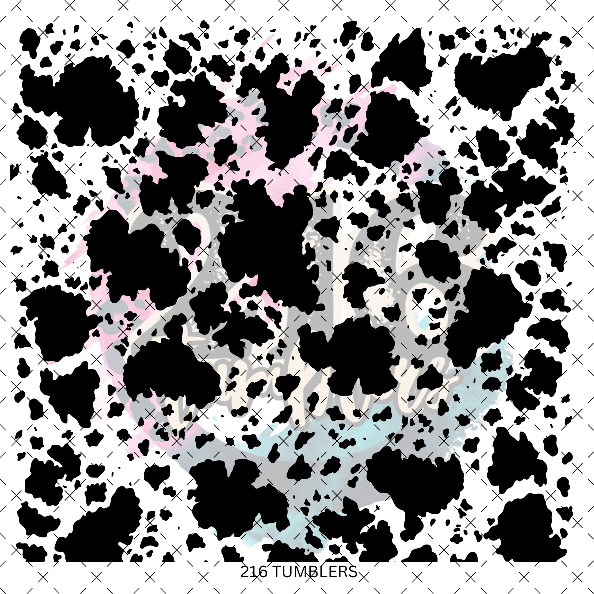 10X10- 173 BLACK COWHIDE