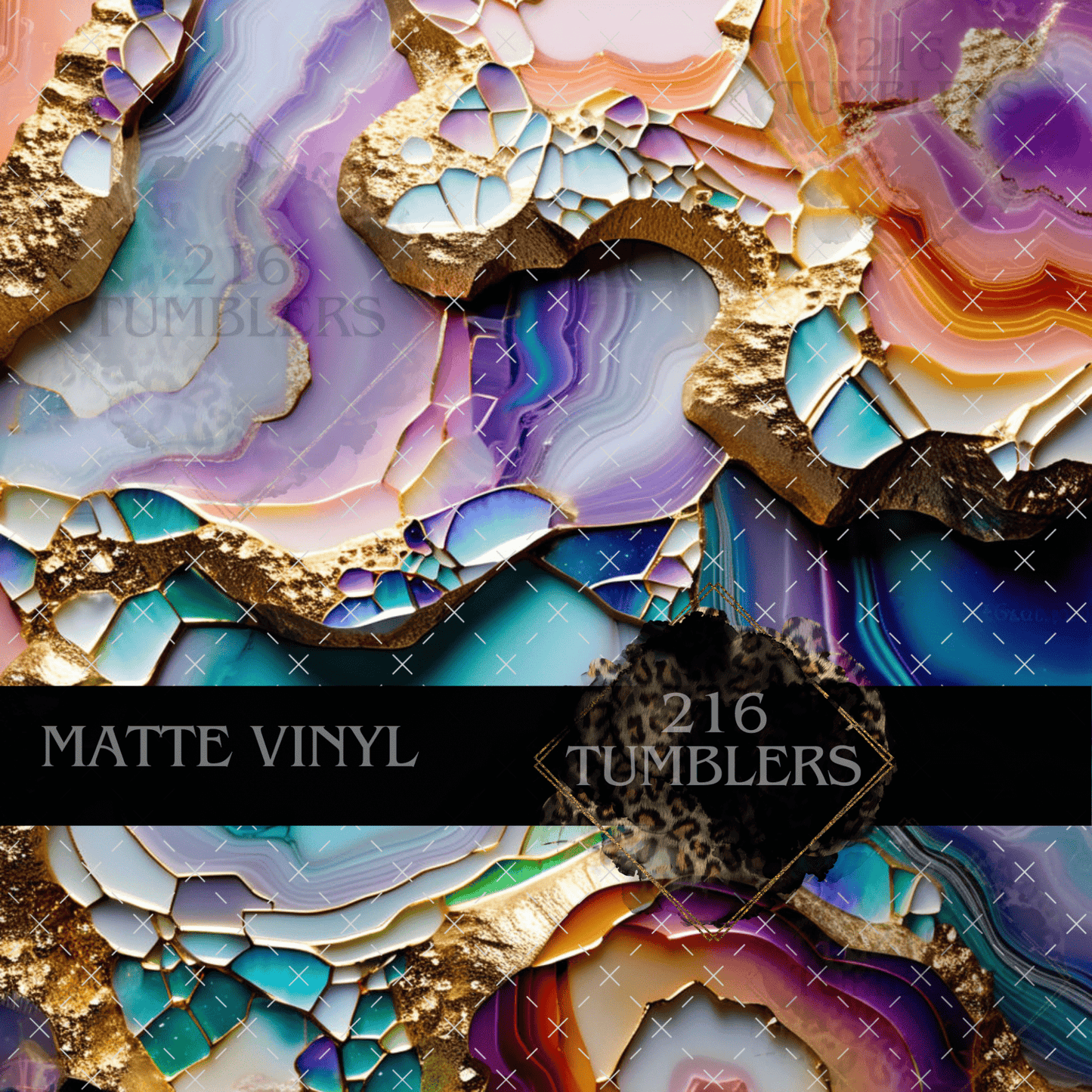 177 Rainbow Geode - 216 Tumblers