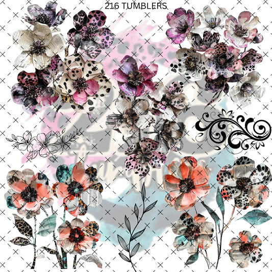10X10- 191 NEWSPAPER FLOWERS