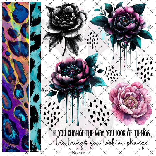10X10- 193 FLOWERS & BANDS