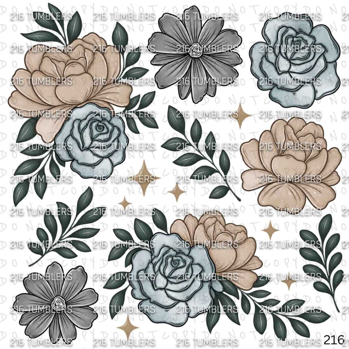 PAINTED FLORAL WRAP