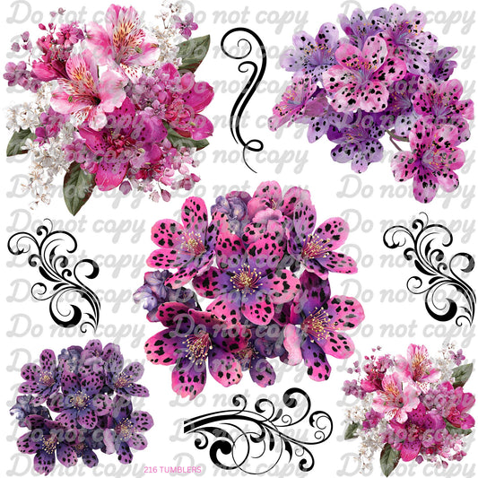 714 PINK/PURPLE BIG FLOWERS
