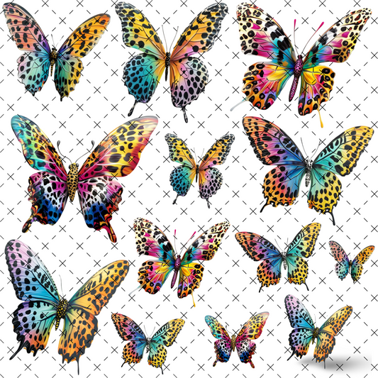 #20-170 LEOPARD PRINT BUTTERFLIES