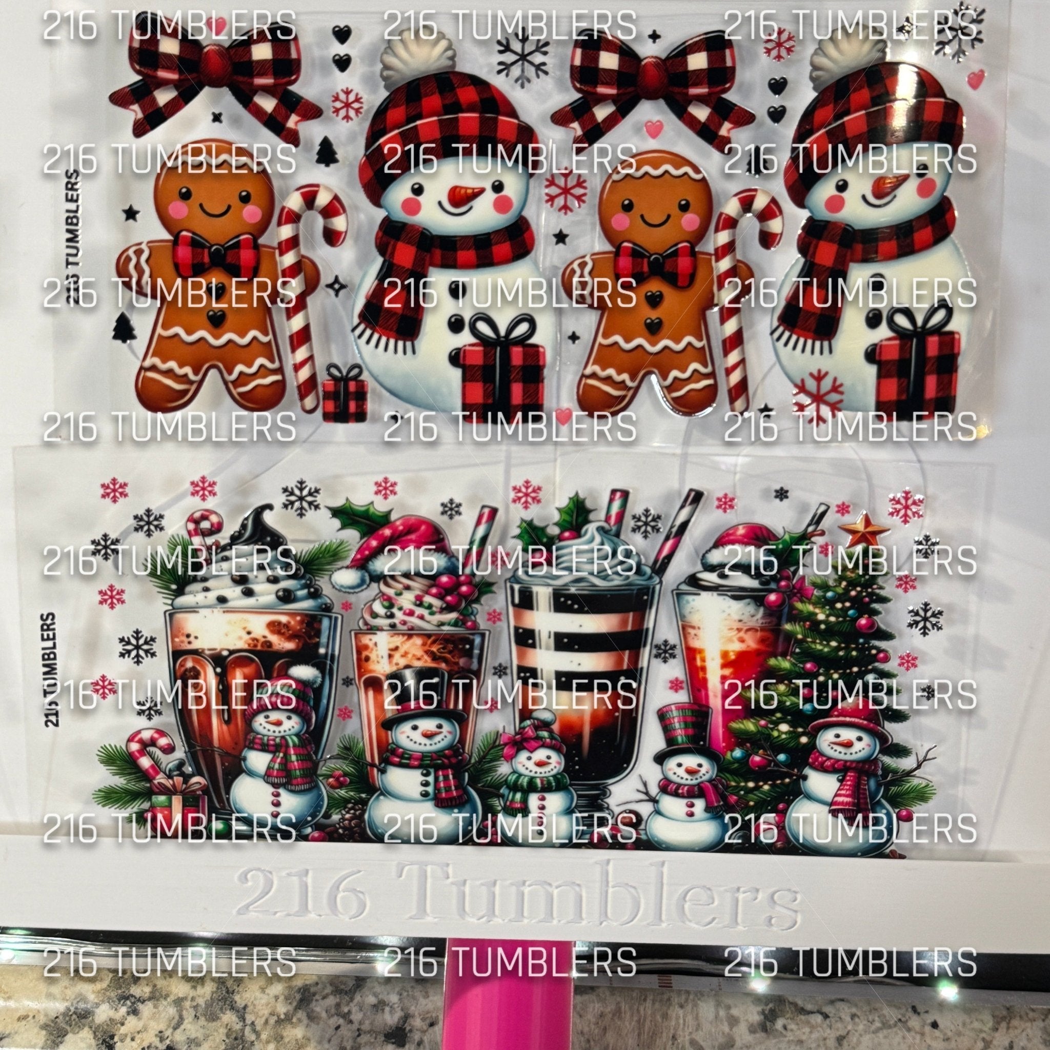 2 CHRISTMAS 16OZ WRAPS - 216 Tumblers