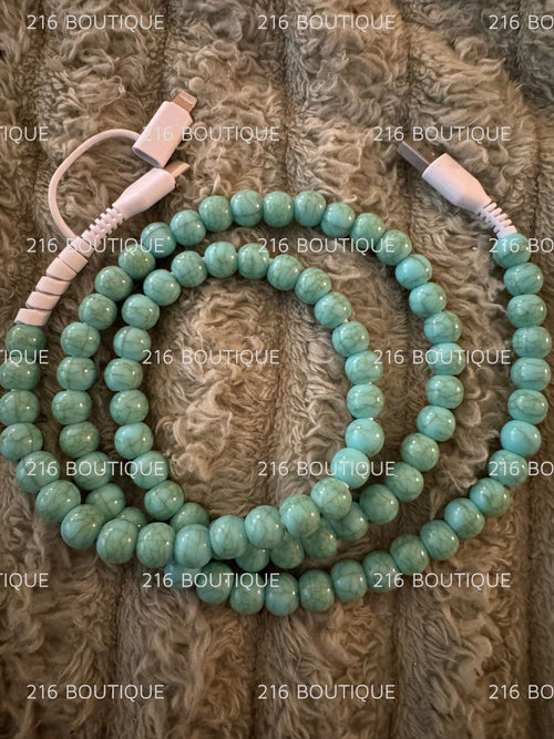 2 in 1 Beaded Chargers MINTY MARBLE - 216 Tumblers